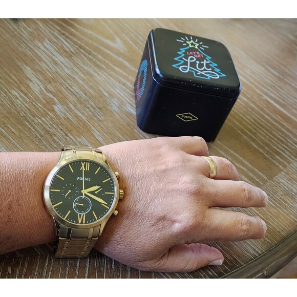 Fossil BQ2362 Fenmore Multifunction Gold-Tone Stainless Steel Watch44 mm(s) - Picture 9 of 10